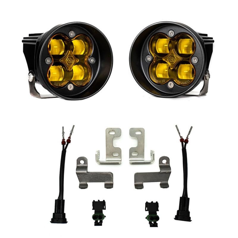 مجموعة أضواء الضباب LED Baja Designs SquadronR SAE لسيارات تويوتا 4Runner Tacoma Tundra Sequoia SAE ضباب برتقالي